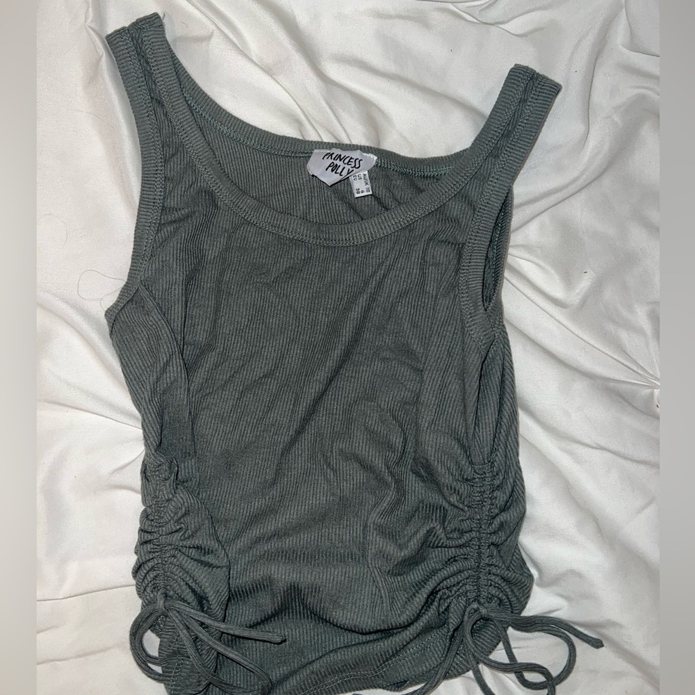 Tank top with ties on side